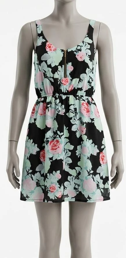 Vestido de verão fluido Jennyfer – Motivo Floral (Rosas) Tamanho P – photo 2